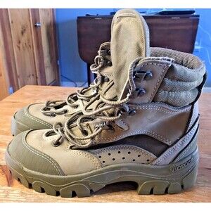 Bates Vibram Combat Military Hiking Boots E03612A Mens 4W Tan